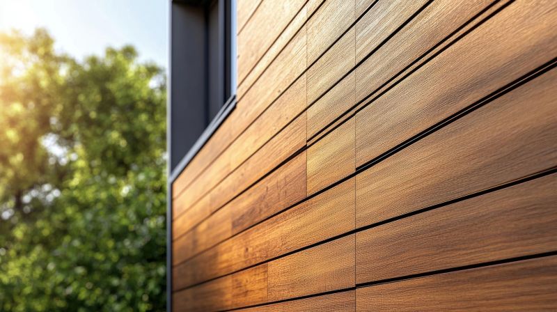 Wood siding on a home exterior